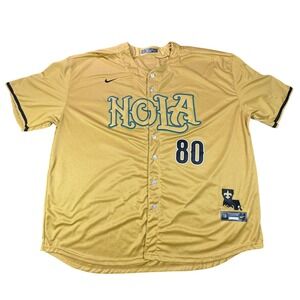 NOLA Saints‎ Nike Baseball Jersey XXXXXL Gold 80 Oodles Men MLB Style